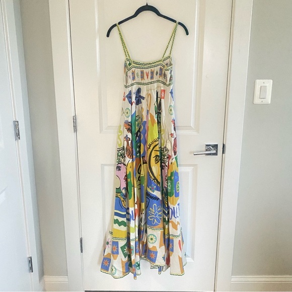 Alemais Soleil Linen Midi Dress Sz Au8 US4 EUC -  threedaughtersproperties.com